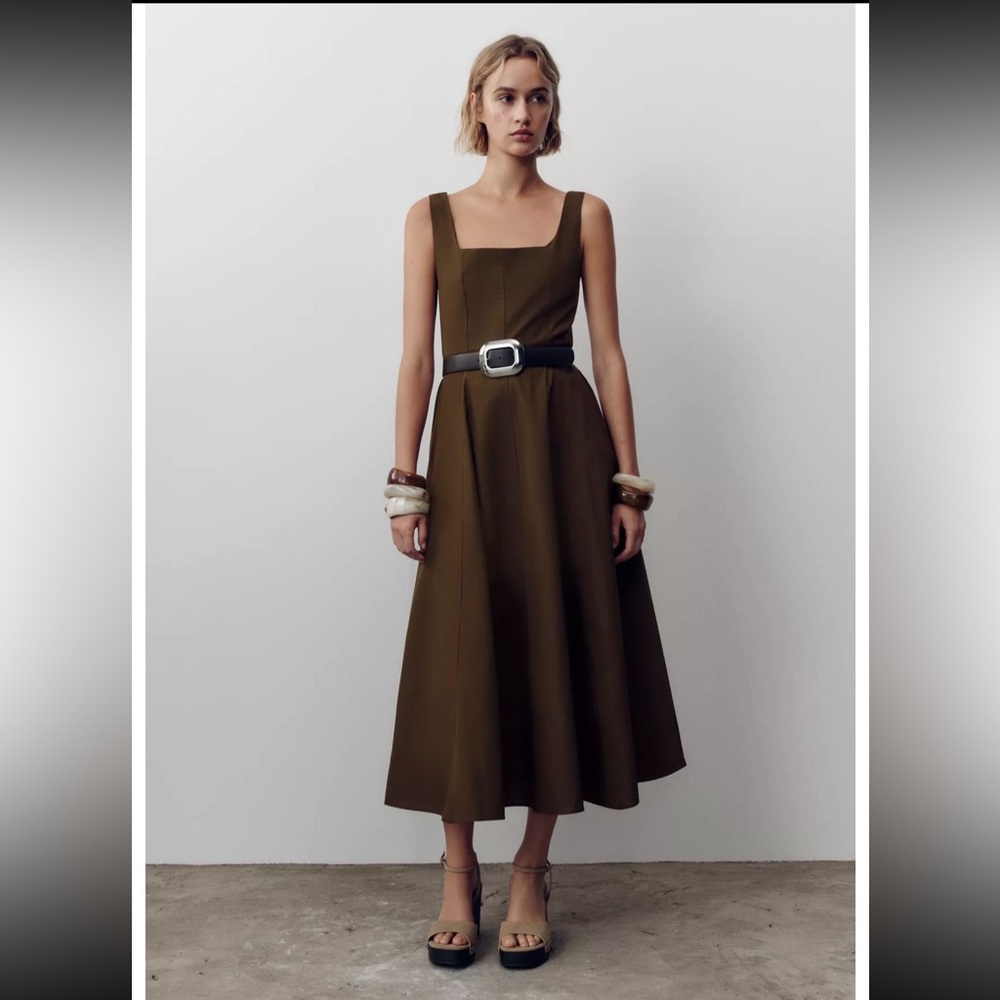 Zara BELTED MIDI DRESS